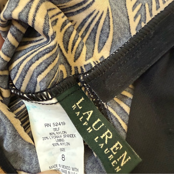 Lauren Ralph Lauren 3 Piece Swim Set Tankini Set Swim Cover Womens Size 8 - Picture 5 of 11